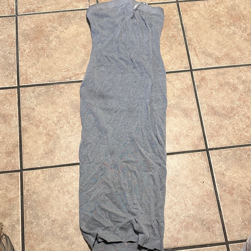 Hera Collection Gray Strapless Dress